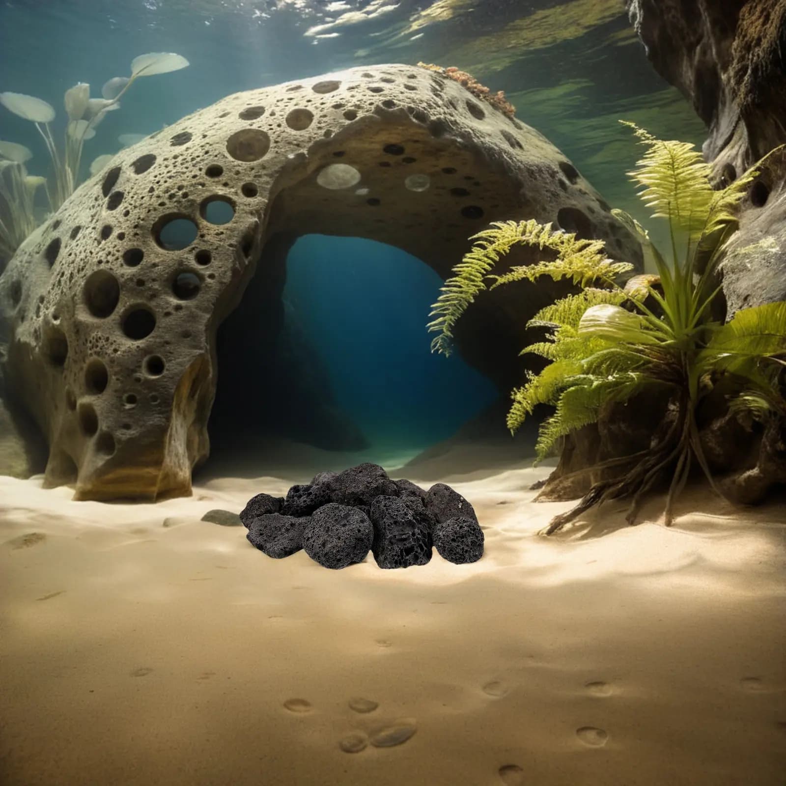 Confezione da 1 Pietra Vulcanica Naturale, Rocce di Lava di Piccole Dimensioni per Decorazione Acquario, Vaso per Piante, Fioriera, Artigianato