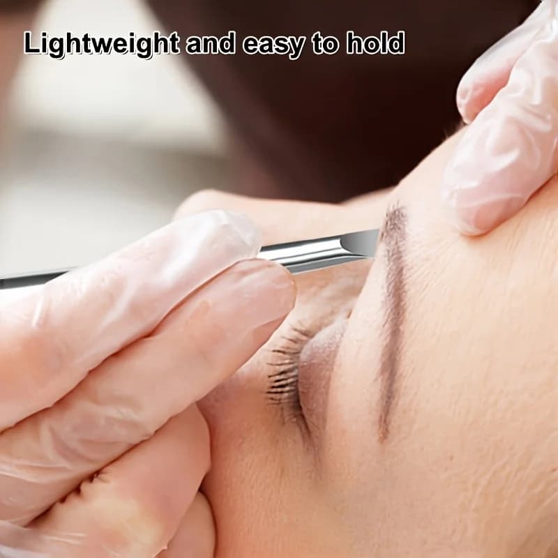 2pcs Stainless Steel Adjustable Single-Eye Eyebrow & Eyelash Tweezers Hygienic False Eyebrow Applicator/Remover Beard Trimmer