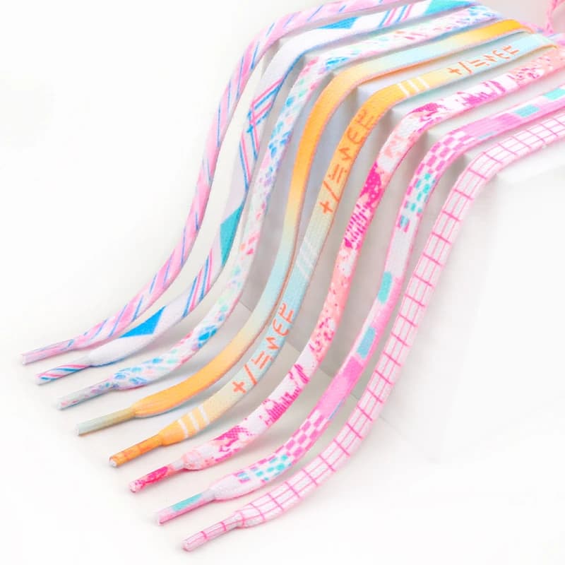 Lacci piatti per scarpe da ginnastica lacci per scarpe personalizzati Tie-dye arcobaleno lacci per scarpe Tenis scarpe di tela sportive adatte AF1 lacci per scarpe