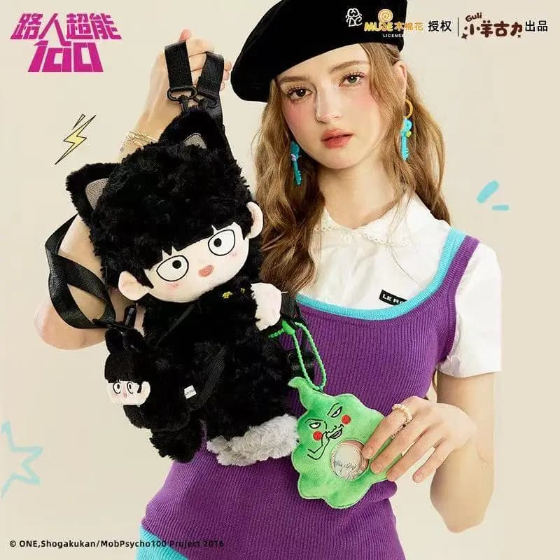 Mob Psycho 100 Doll Papa Zaino Borsa a tracolla per cartoni animati Borsa anime decorata carina Regali per festival in peluche per ragazzi e ragazze