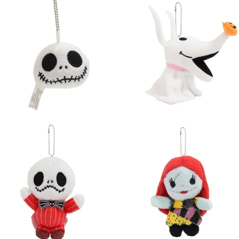 8 cm Halloween Jack Skellington Peluche Anime Animali di peluche Portachiavi Piccolo ciondolo Zaino Appendini per bambini