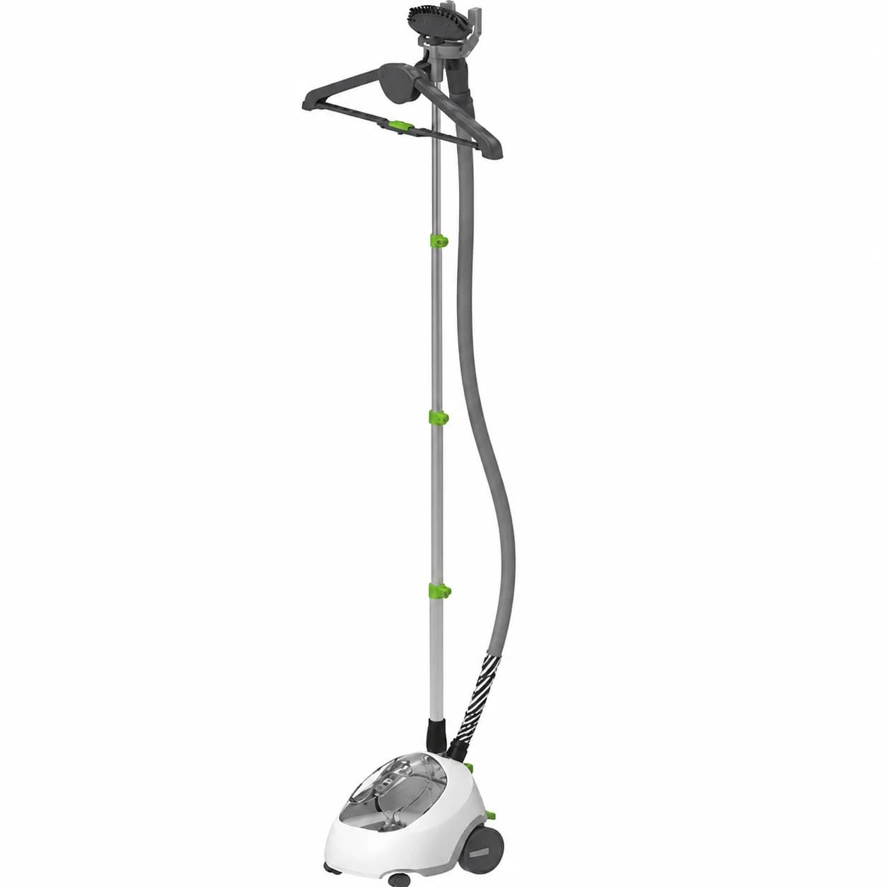 Fabric Steamer Full-Size Size Quick Heat-Up 70-Ounce Water Tank Insulated Hose Clothes Hanger Fabric Brush Chemical-Free Steam Integrated Cord Wrap Professional Wrinkle Remover White