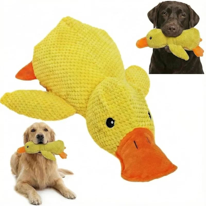 Giocattolo per cani più venduto del 2026: Simpatico anatra in peluche anti-morso per la pulizia dei denti, intrattenimento interattivo per cani di taglia grande e cuccioli contro la noia