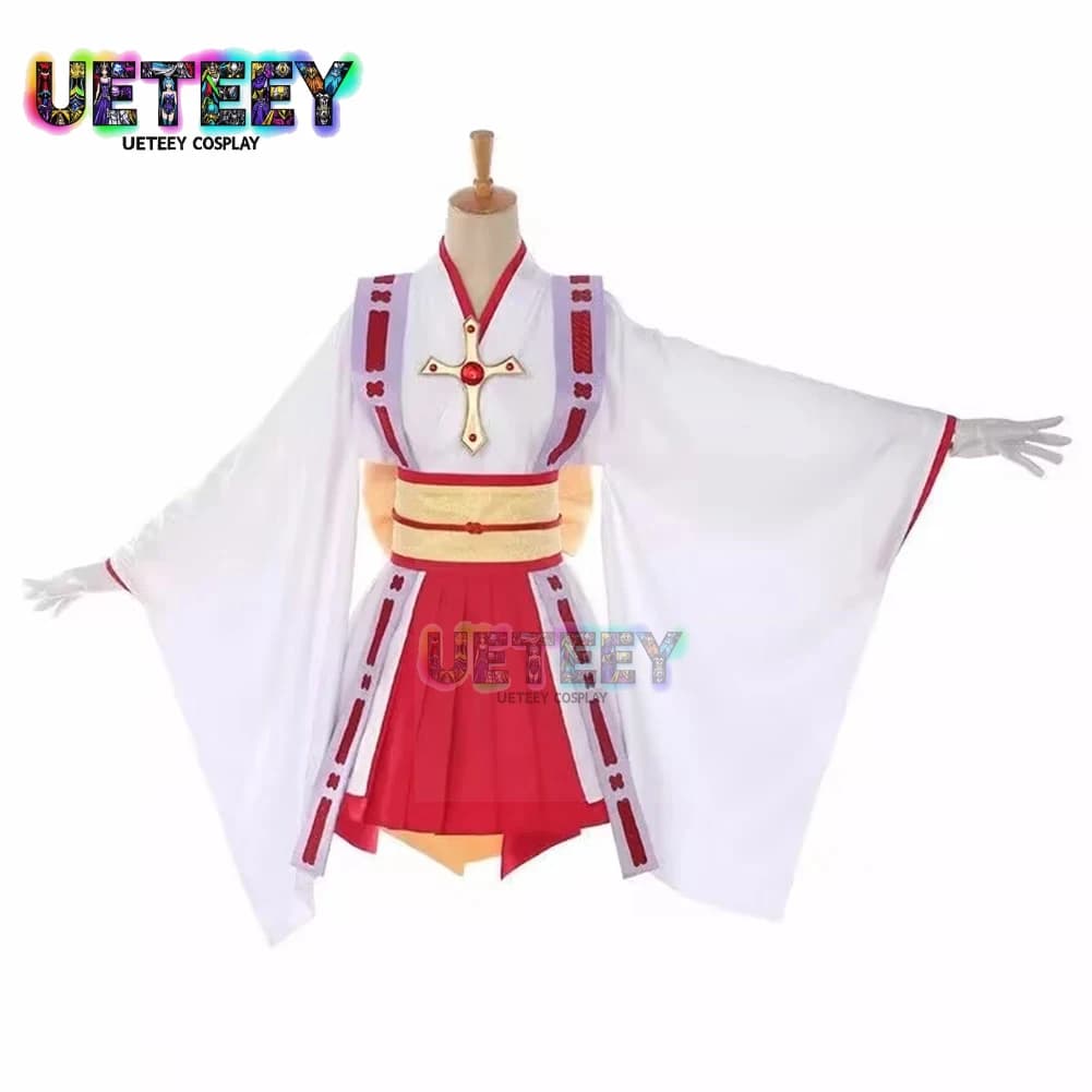 UETEEY Maron Kusakabe Costume Cosplay Set completo Halloween Natale Cos Abiti da festa Scarpe Parrucca su misura