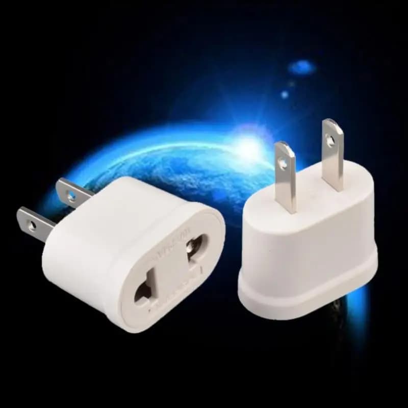 Adattatore da viaggio universale da US a EU americano Convertitore adattatore di alimentazione con spina a 2 pin Presa per caricabatterie elettrico Standard WN-20A