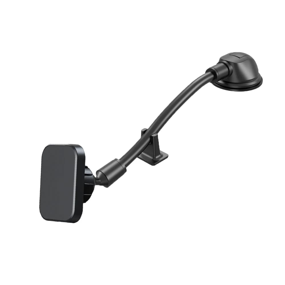 Supporto magnetico per telefono per auto con collo di cigno, braccio lungo, supporto per parabrezza per camion solido, ventosa in gel, compatibile con tutti i telefoni