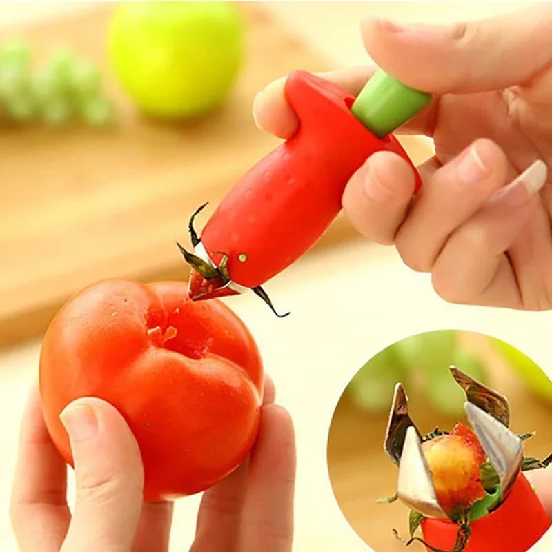 1pc Strawberry Hullers Fruit Remove Stalks Device Tomato Stalks Corers Strawberry Knife Stem Remover Fruit Slicer