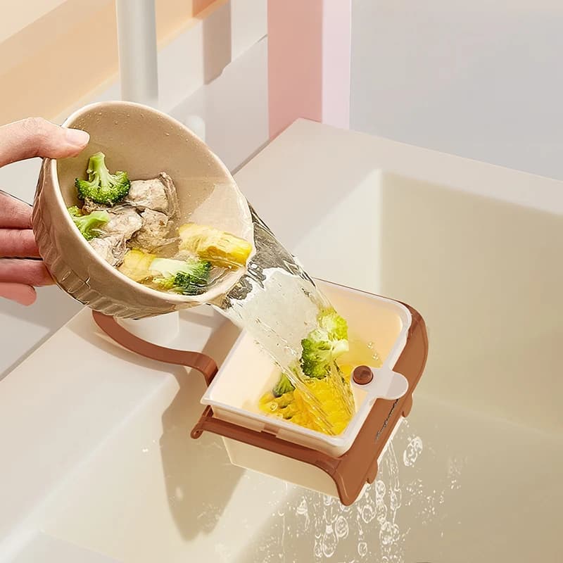 Cestello di scarico per lavello da cucina Cestello per lavello Cestello per filtro sospeso Cestello per rifiuti alimentari Cestino per rubinetto Borsa per filtro sospesa staccabile
