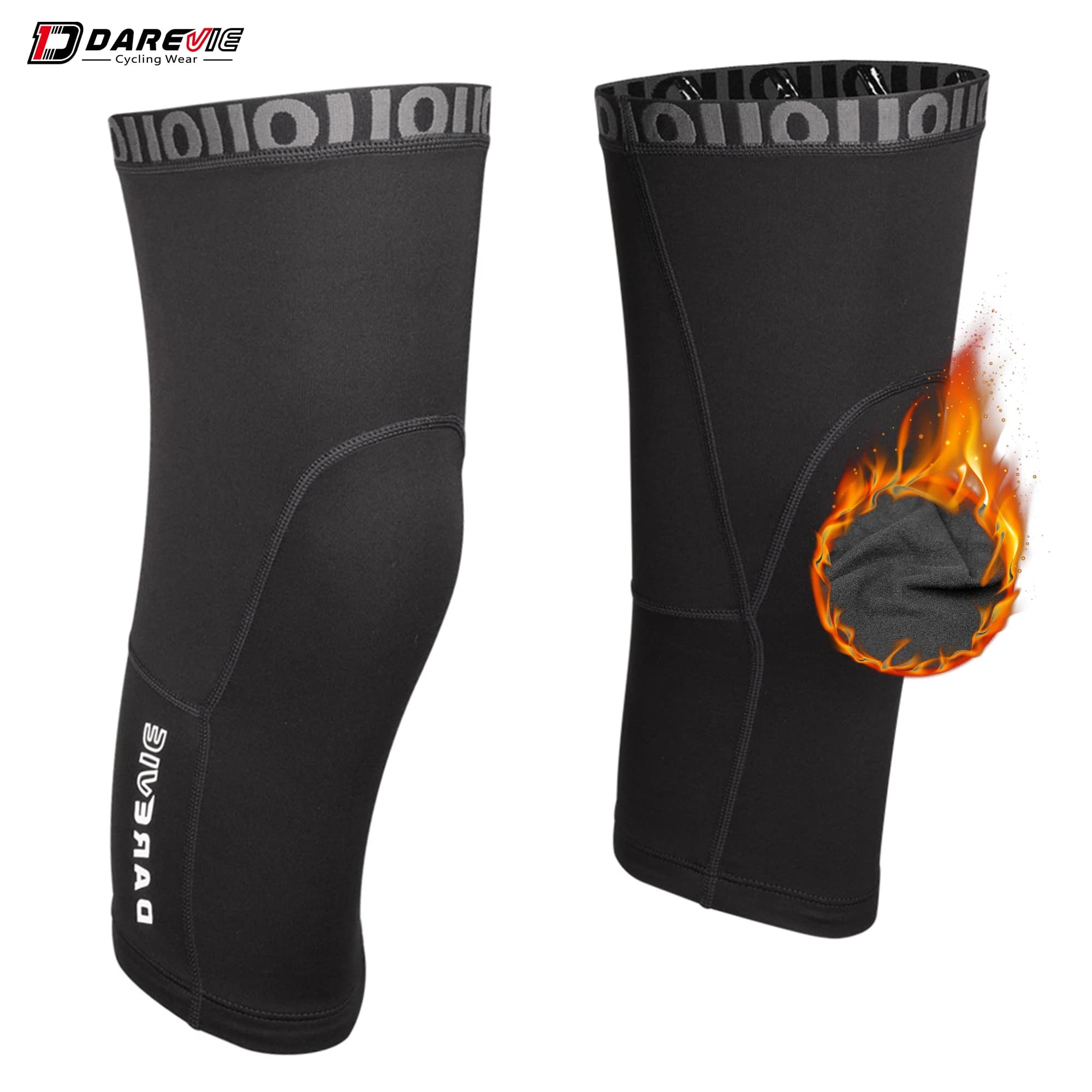 DAREVIE Scaldamuscoli invernali a compressione antiscivolo Mezze leggings Mantieni al caldo Sport all'aria aperta Ginocchiera Leggings Scaldamuscoli Ciclismo