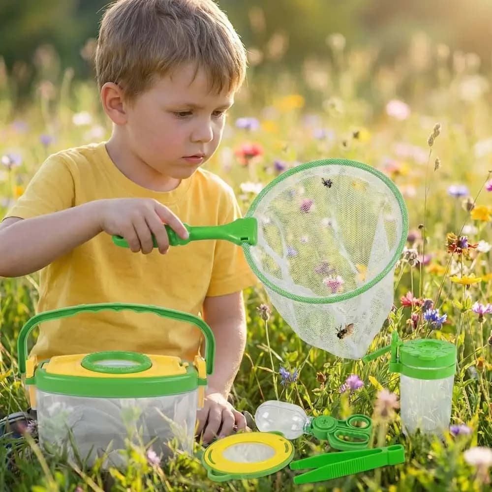 Male Jar Outdoor Adventure Set Clip Feeding Box Nature Exploration Tool Tweezers Clamp Insect Cage Collector Children Outdoor