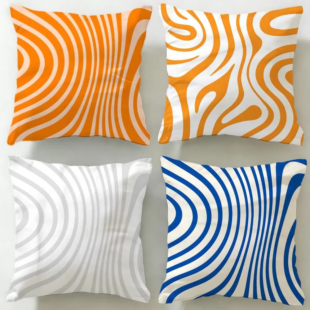 Fodera per cuscino con motivo zebrato, morbida e facile da lavare – versatile per divano, letto, viaggi e ufficio