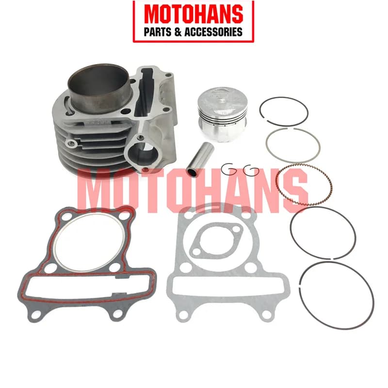 Kit Cilindro e Pistone GY6 150CC 57.4MM con Spinotto da 15MM, Ricambi Motore Scooter per Scooter Cinesi 157QMJ, ATV, Go Kart