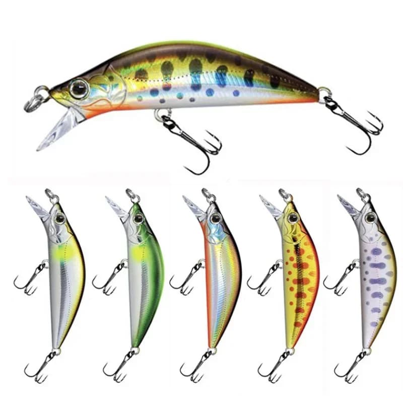 Fishing baits Micro Minnow 50mm 4.5g, Wobbler for Lanci Lunghi, Artificial Rigida bait, Jerkbait, Small Corridor bait, Fishing accessories