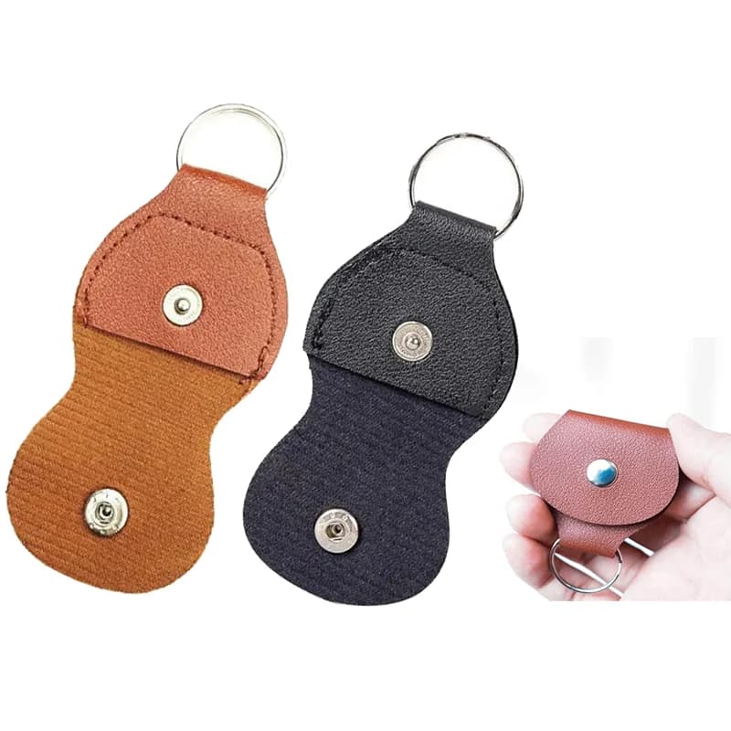 1/3/5 Pezzi Custodia per Plettri da Chitarra in PU, Portaplettri a Forma di Portachiavi, Accessori per Chitarra, Mini Custodia Portatile TMZ