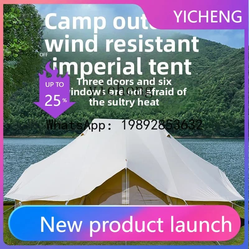 Tenda doppia X3 da campeggio esterna Protezione solare ignifuga Protezione antipioggia Tenda grande da campo addensata