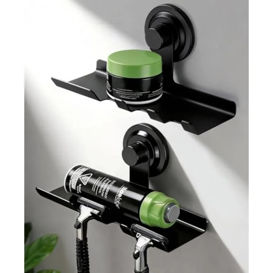 Suction Cup Razor Holder 2 Pack, Removable Shower Hooks for Inside Bathroom, Powerful Suction Cup Hooks for Towel, Loofah, Razo