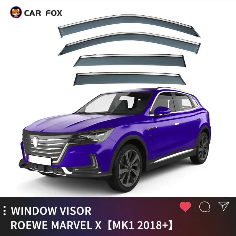 Per ROEWE Marvel X 2018+ Tendine Parasole per Finestrini Auto, Protezioni Antipioggia e Antivento per Finestrini Laterali, Accessori Auto, Kit Carrozzeria