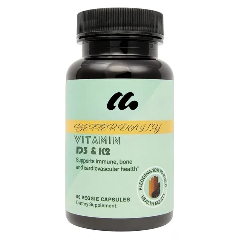 100 Micrograms of Vitamin K2 Supplement, Supporting Calcium Utilization, Immune Support, and Cardiovascular Health, 60 Capsules