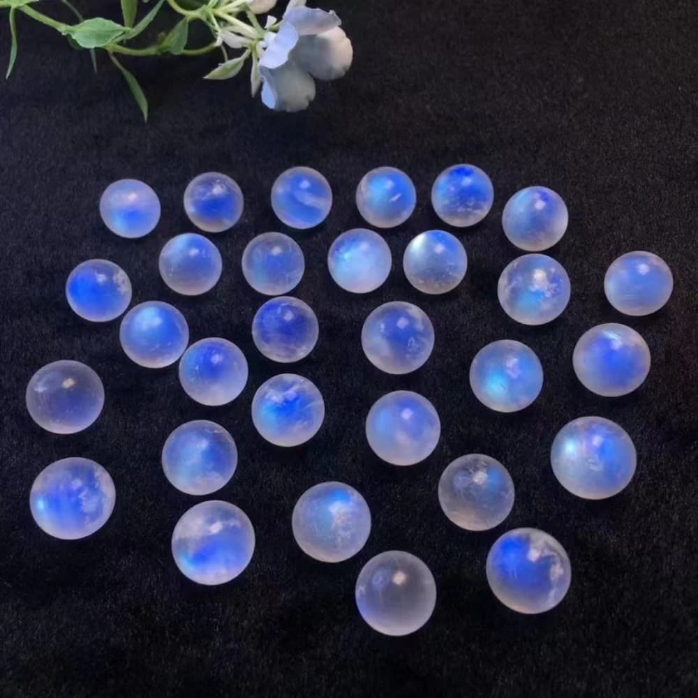1pc Mini Pietra Naturale Pietra di Luna Blu Sfera Cristalli di Quarzo Sfera Guarigione Reiki Pietra Preziosa Decorazione Della Stanza di Casa FAI DA TE Meditazione