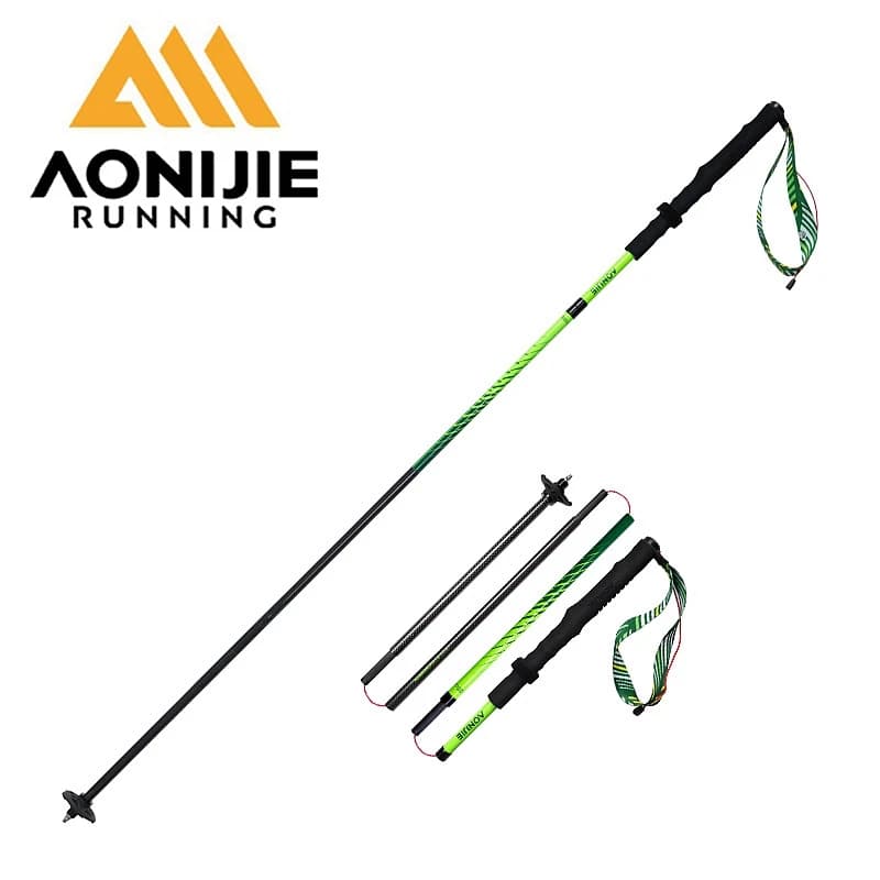 AONlJlE A Couple/2 Pieces Trekking Sticks Carbon Fiber Folders Trekking Sticks Folding Sticks for Women and Men E4204