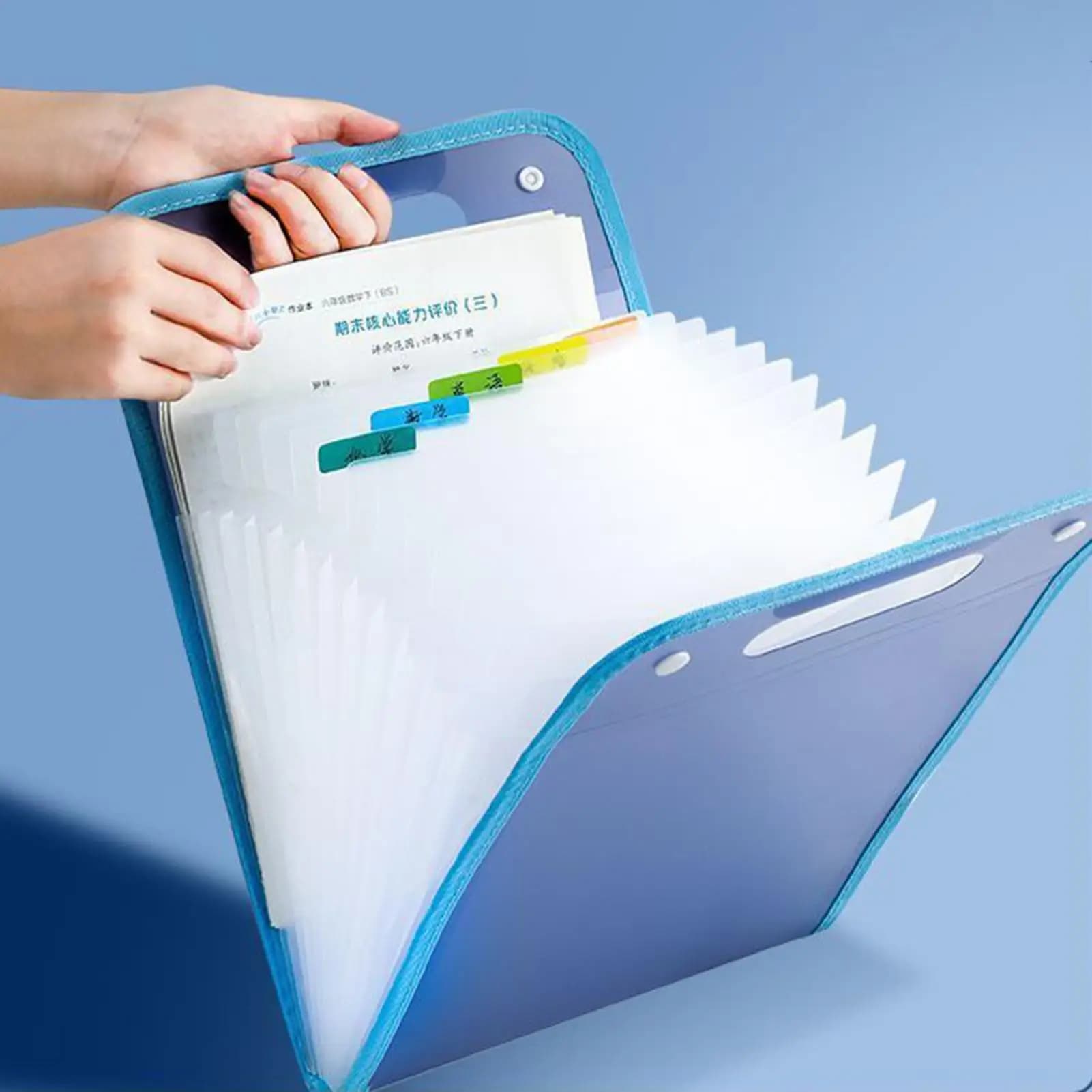 Cartelle per documenti Organizzatore di file espandibile 13 tasche Porta documenti portatile Conservazione di ricevute per ricevute per sala riunioni di viaggio