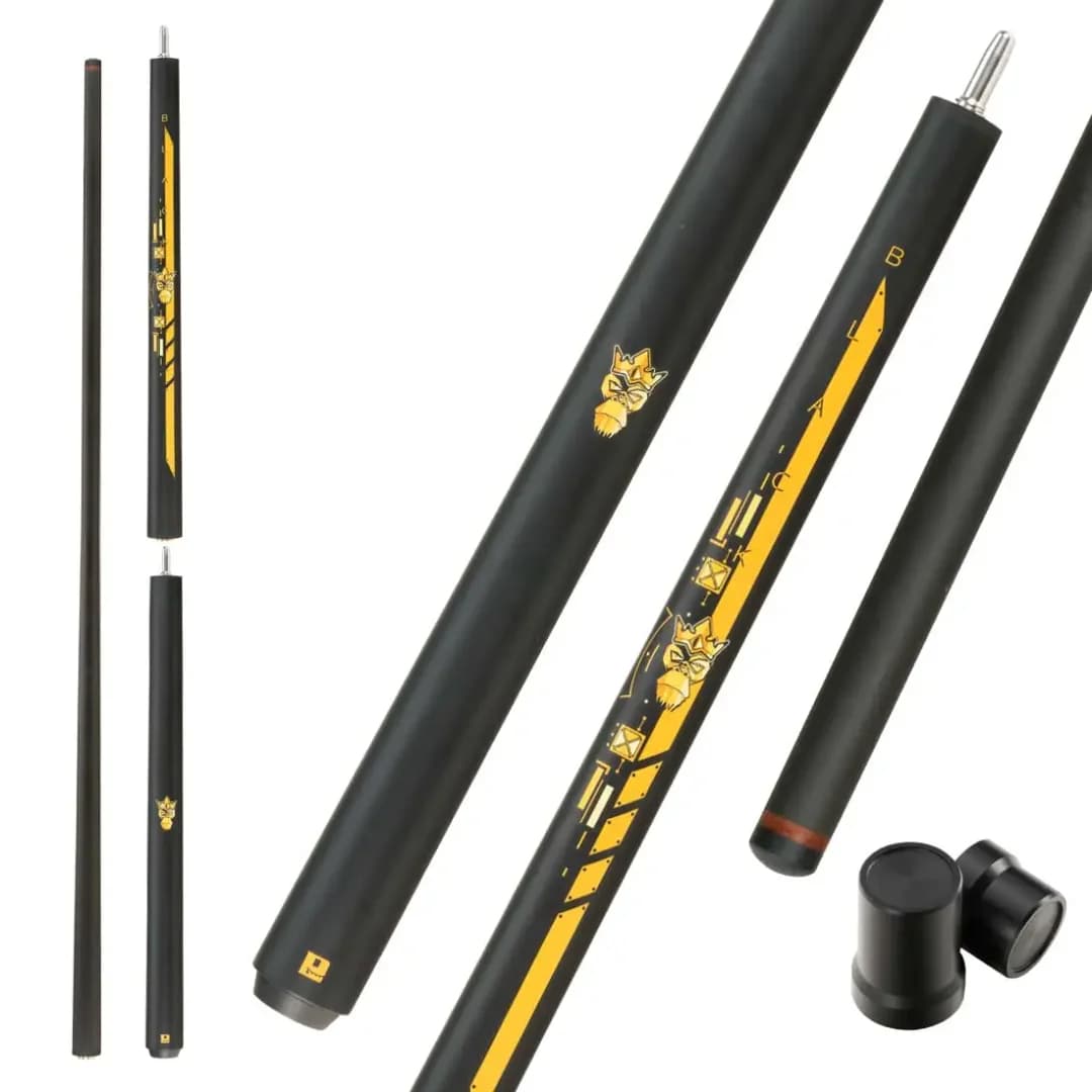 Stecca da Biliardo 2 in 1 Little Monster 58" Nera in Carbonio Energy Break Punch Kick-off Jump 12.9mm