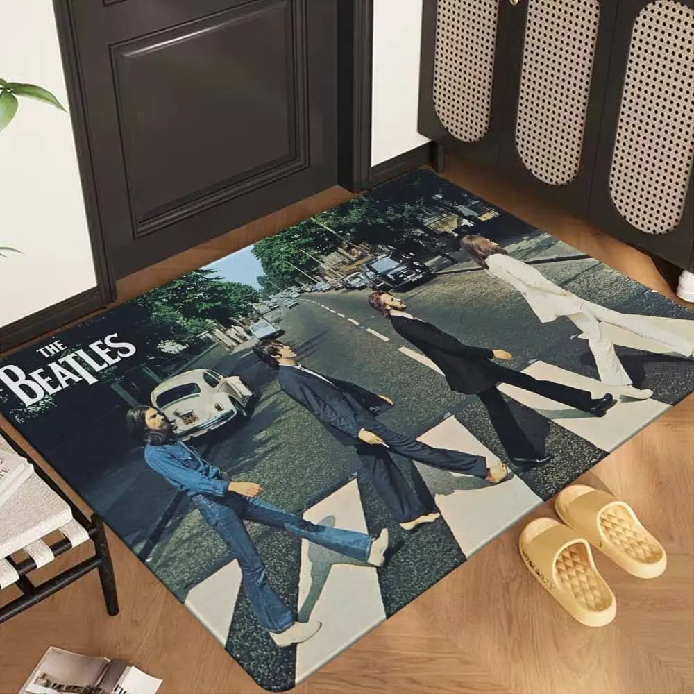 Band T-The B-BeatlesS Classic Cool Door Mat, washable, non-slip, for living room, sofa, chairs, kitchen mat, carpet