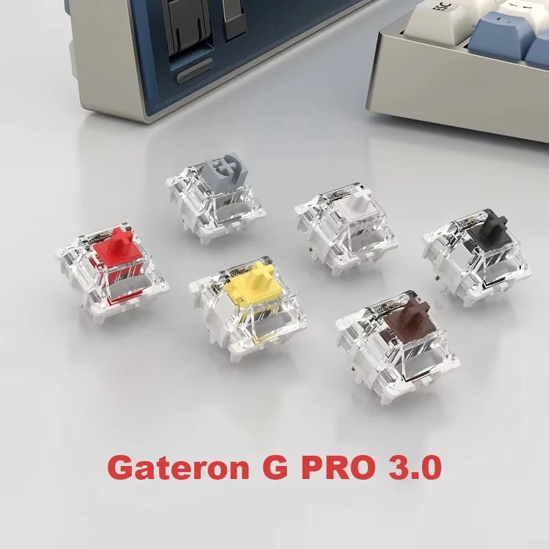 GATERON G Yellow Pro 3.0 RGB 5pin SMD Lineare Tattile Pre Lubrificato Nero Bianco Rosso Argento Interruttore Per MX Tastiera Meccanica