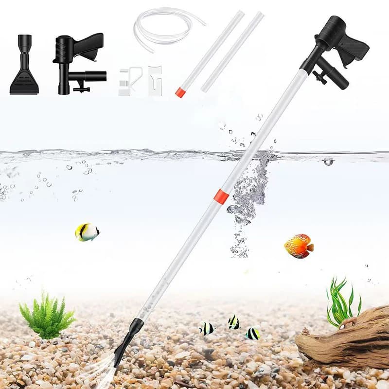 Aquarium Fish Tank Water Change Pump Aquarium Cleaning Tool Vacuum Water Changer Sand Gravel Cleaner Siphon Filter Pump Manual