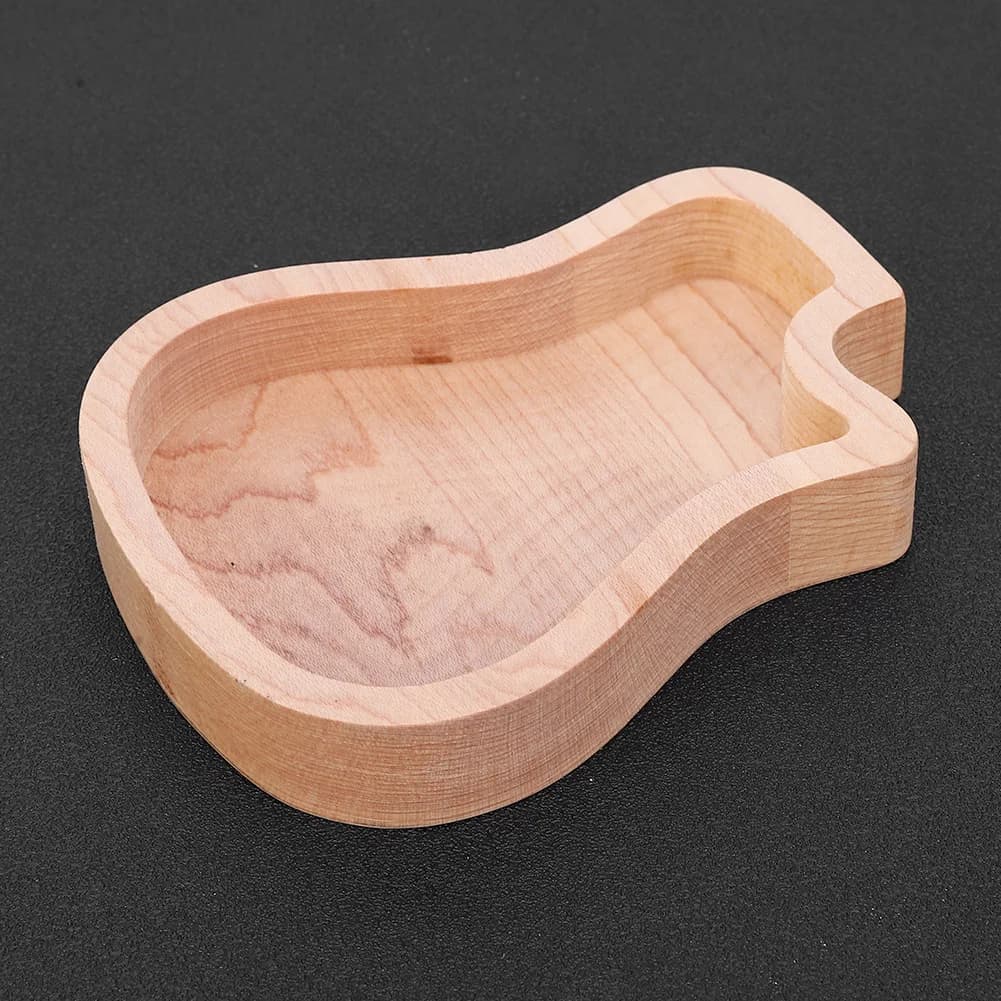 Guitar Pick Box Maple Wooden Storage Case Delicate Guitar Musical Instrument Accessories