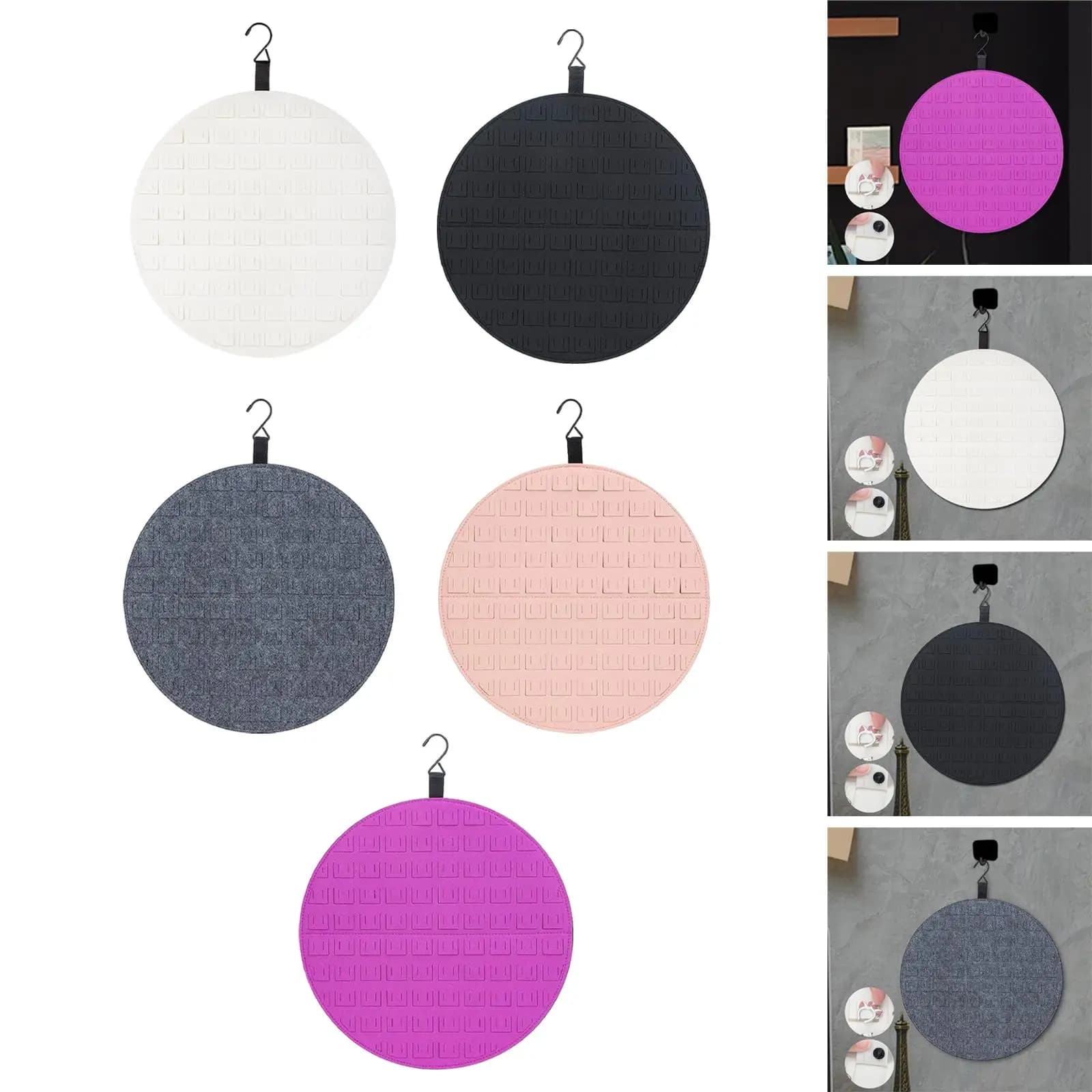 Felt wall display for pins, hair clips and jewelry, decorative object holders