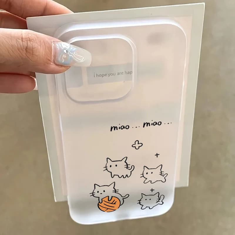 Case for phone model cute black cat for iPhone 17 16 Pro Max Air XS XR 15 14 13 12 11 7 8 Plus SE2 Soft translucent Case Funda