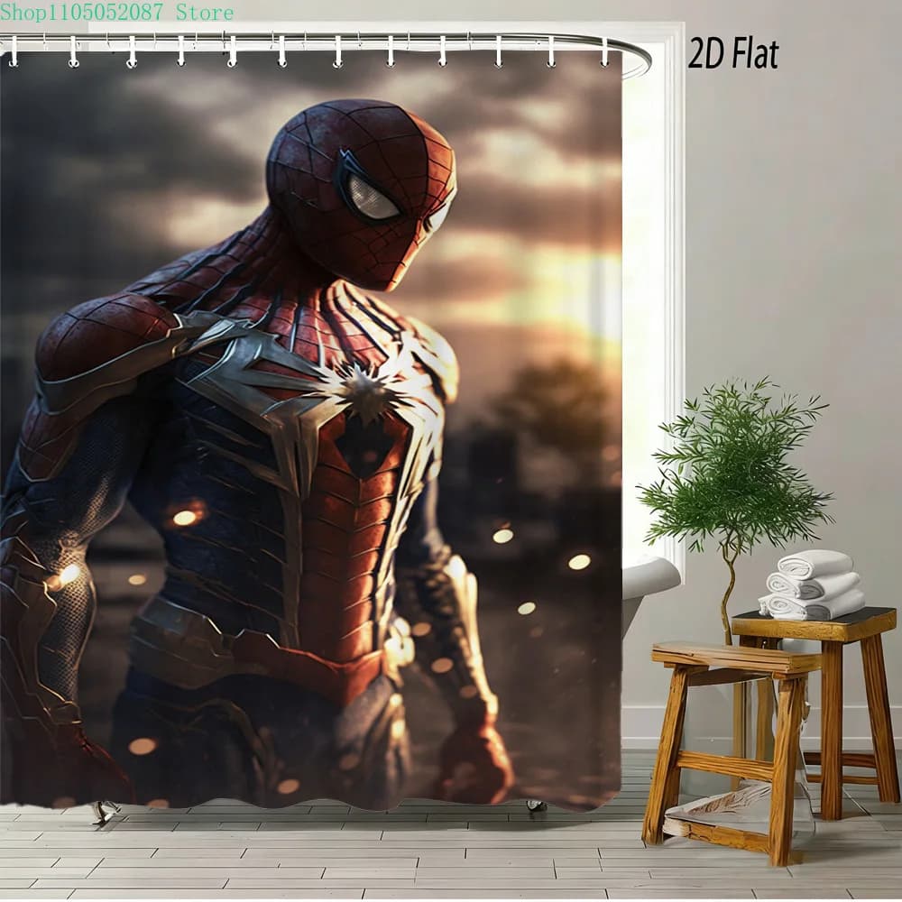 Tenda da doccia impermeabile Epic Spider-Man per l'arredamento del bagno a tema supereroi ✨