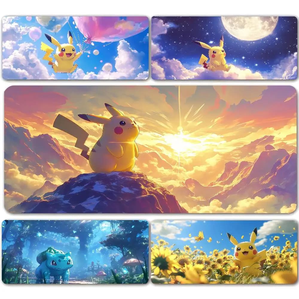 Pokemon Zoroark Gaming Mouse Pad Large Desk Mat 2MM Stitched Edge Keyboard Pad Non Slip Rubber Base Office Table Mat