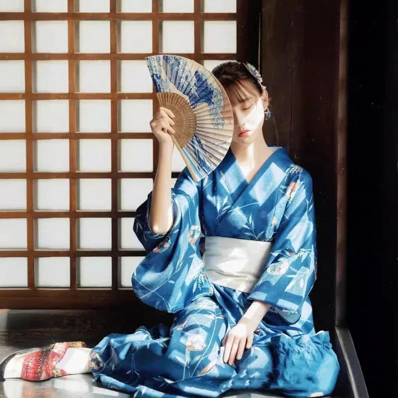 DY202025e Kimono Abito tradizionale giapponese Cosplay Anime Servizio fotografico Accappatoio Sauna Hotspring Retro Vintage Elegant25