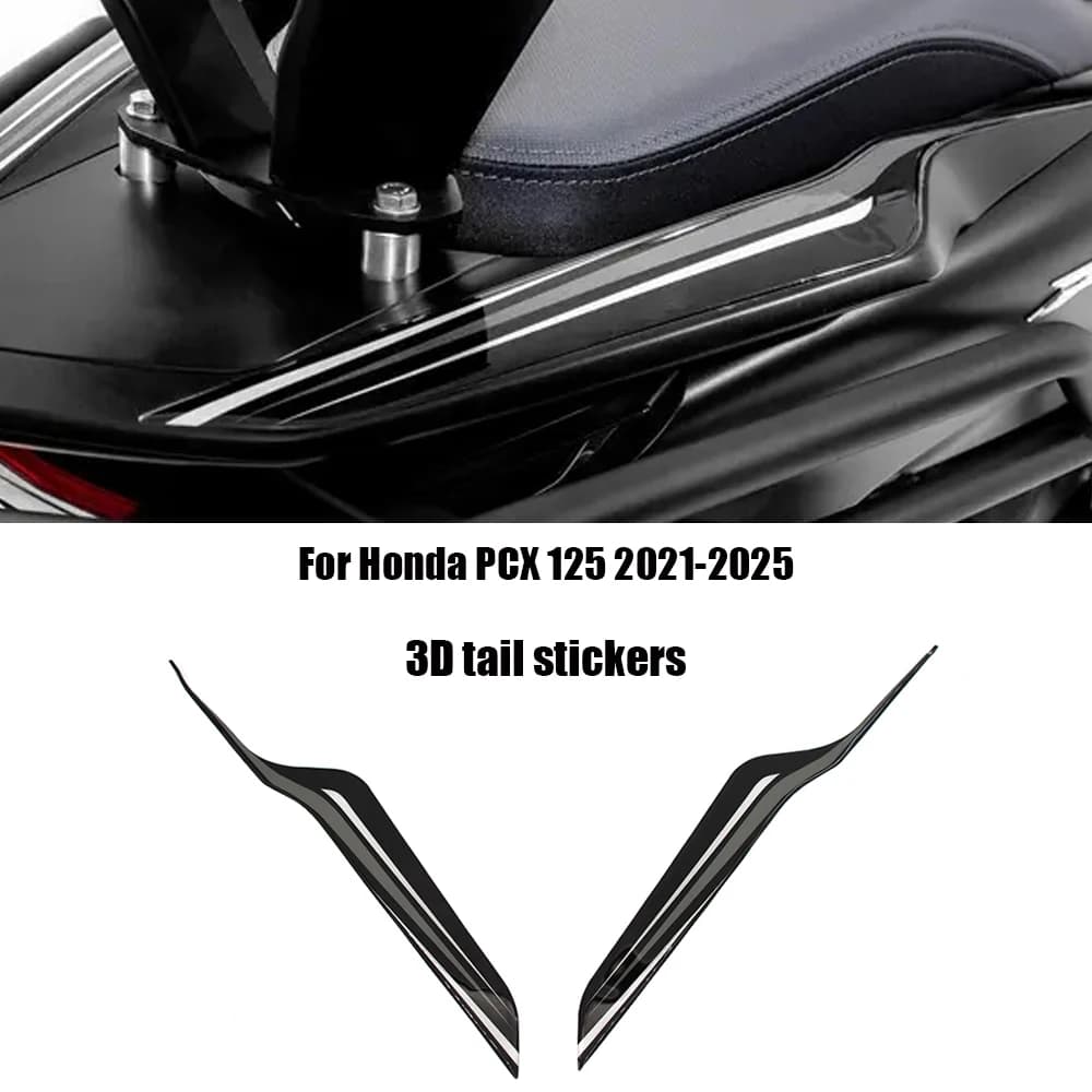 PCX125 2021-2025 Accessori Moto adesivi coda Per Honda PCX 125 3D resina epossidica adesivo protezione adesivi kit