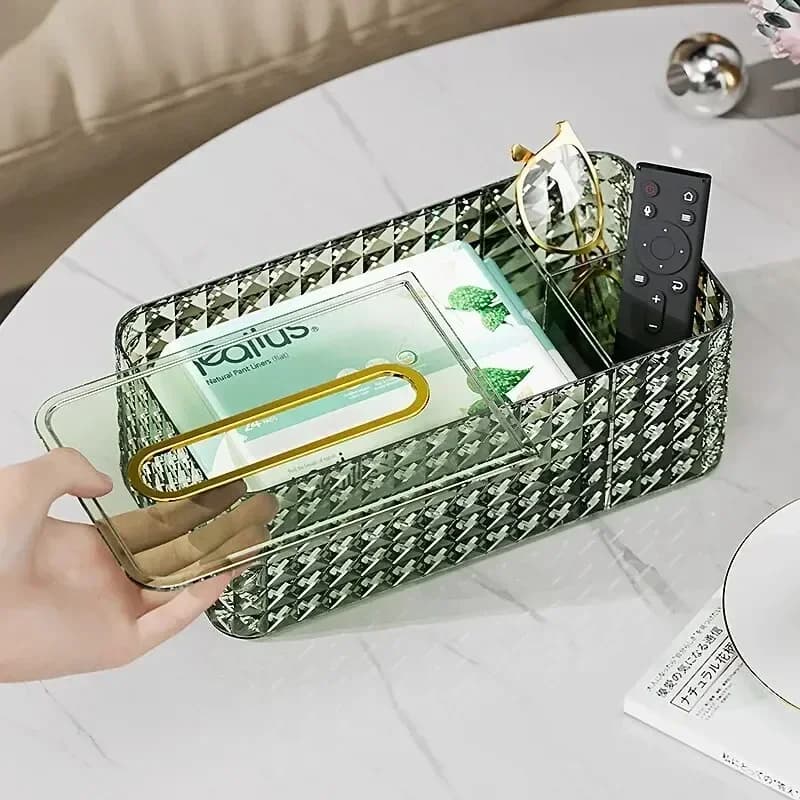 Scatola di fazzoletti di lusso porta asciugamani di carta tovagliolo da bagno Dispenser di carta igienica scatola di immagazzinaggio di plastica da tavolo ornamenti per la casa