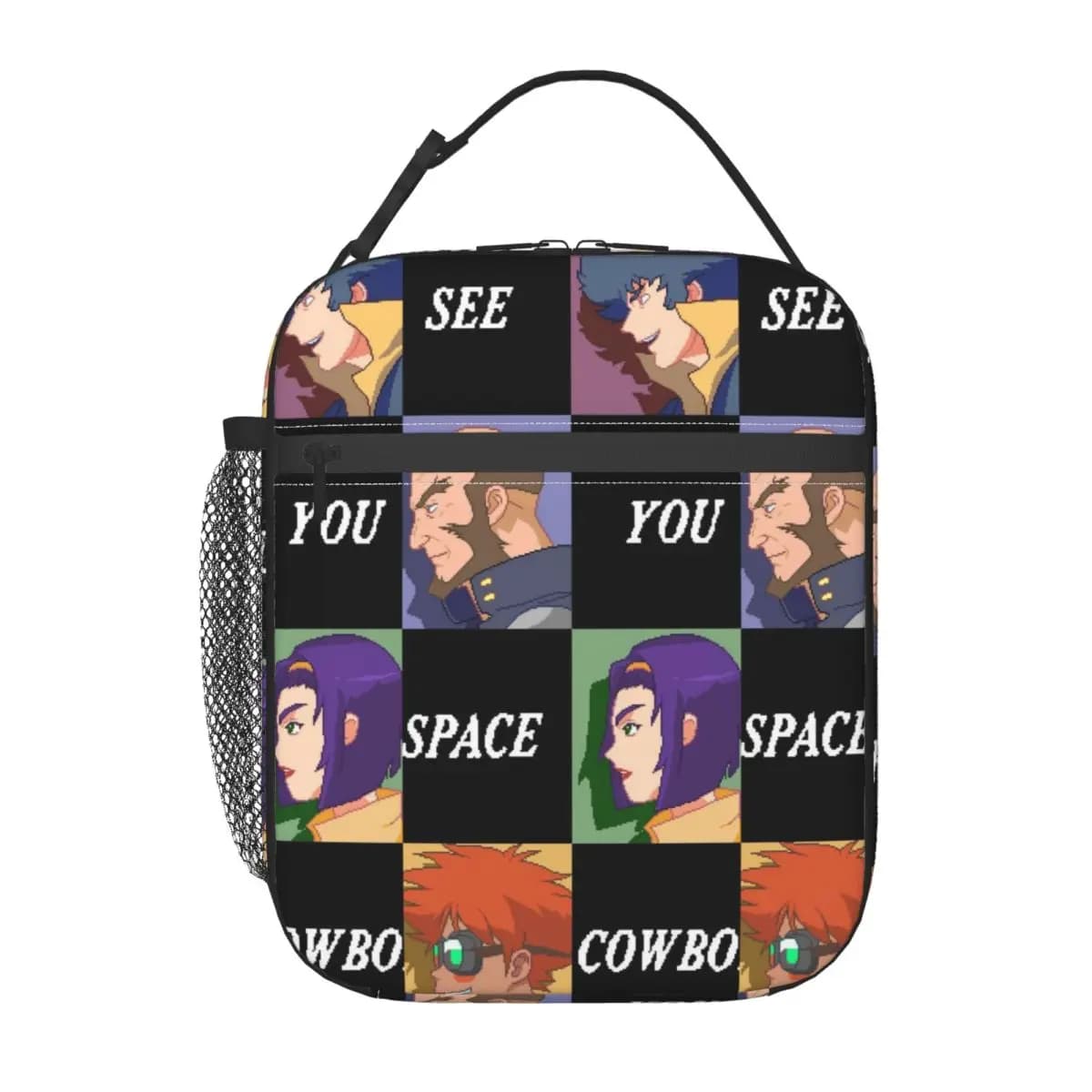 Borse termiche personalizzate per il pranzo, stile Cowboy Bebop, per la scuola, l'ufficio, con design a cartoni animati e manga, riutilizzabili, per uomo e donna.