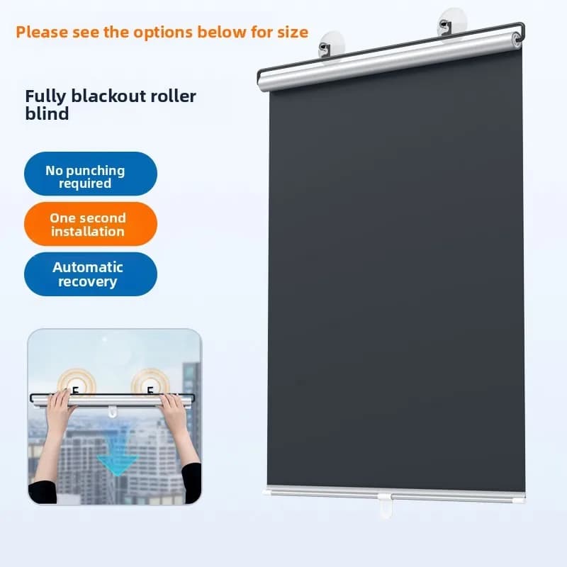 Tenda con ventosa Tenda a rullo telescopica senza fili per la privacy Tenda oscurante completa per parasole retrattile per auto da ufficio domestico