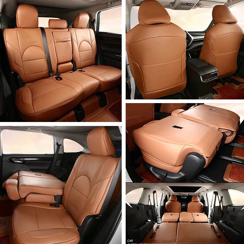 Customized size for car accessories Car seat covers for Toyota Highlander 3 rows 8 seats and for Grand Highlander 7 seats