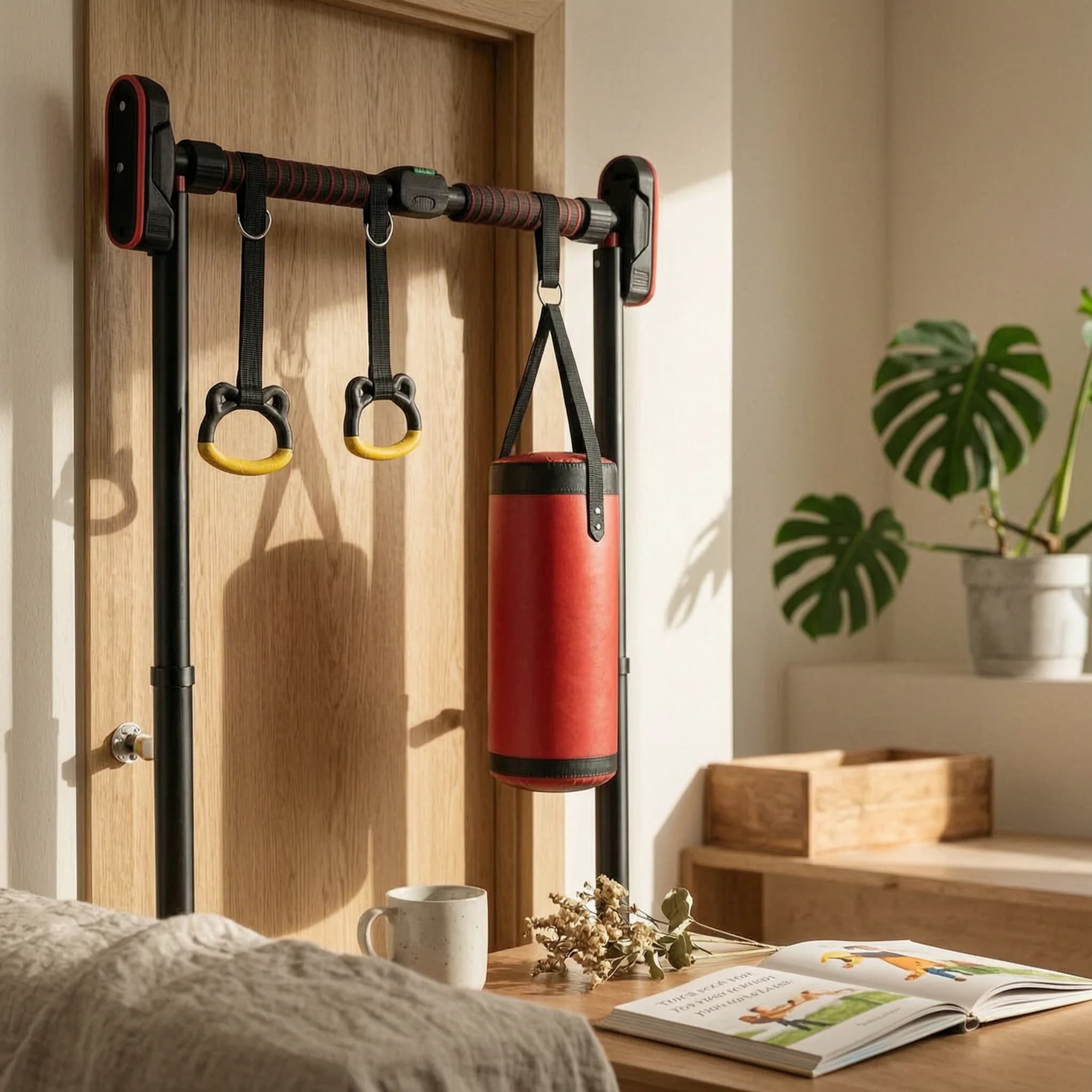 Doorway Pull up Bar Heavy Duty Doorway Pull-up Bar Damage-Undamaging Secure for Adults, Apartment