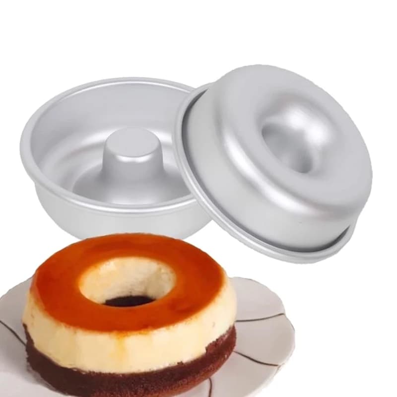 【1 pezzo di stampo per torta ad anello in alluminio per cuocere ciambelle piccole/grandi/giganti, antiaderente, per savarin】