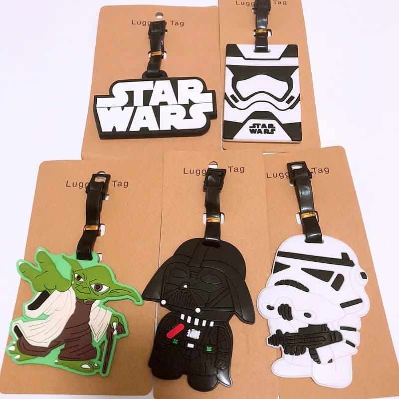 Star Wars Etichetta per bagagli da viaggio Cartone animato carino Valigia ID Addres Holder Etichetta per bagagli d'imbarco Etichetta Ciondolo di moda Ornamento Regalo