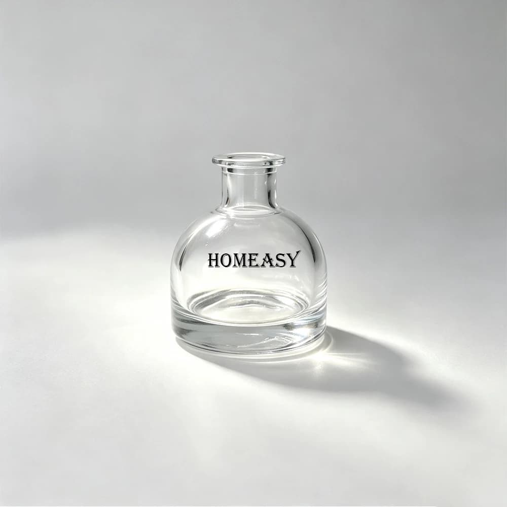 50ml 100ml Half Round Empty Reed Diffuser Glass Bottle Refill Fragrance Oil Vase Home Hotel Spa Aroma Decor