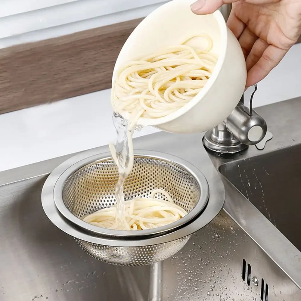Cestello per l'acqua di scarico Cestello di scarico per lavello Organizzatore per lavabo da cucina Scaffale per filtro in acciaio inossidabile Appeso a forma di cigno
