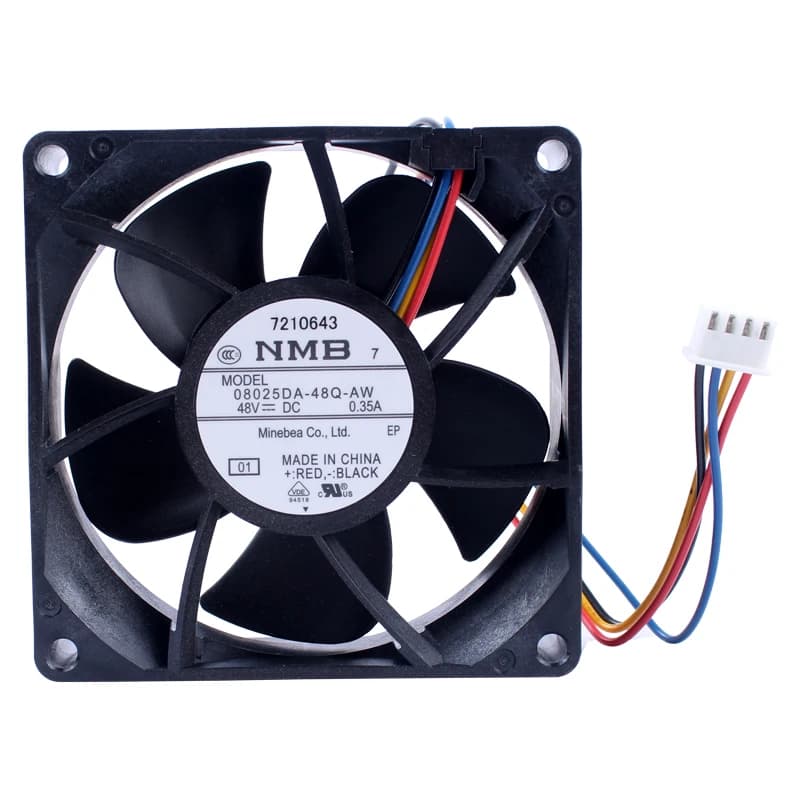 Ventola di raffreddamento a 4 fili NMB 08025DA-48Q-AW CC 48 V 0,35 A 80 x 80 x 25 mm