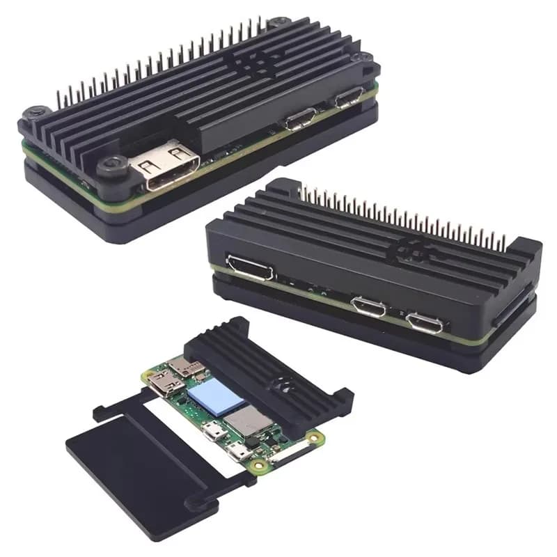 Dissipatore di Calore Universale in Alluminio Raspberry Pi Zero WH/2W con Guscio Fisso in Metallo e Nastro Termico per Dissipazione Passiva del Calore