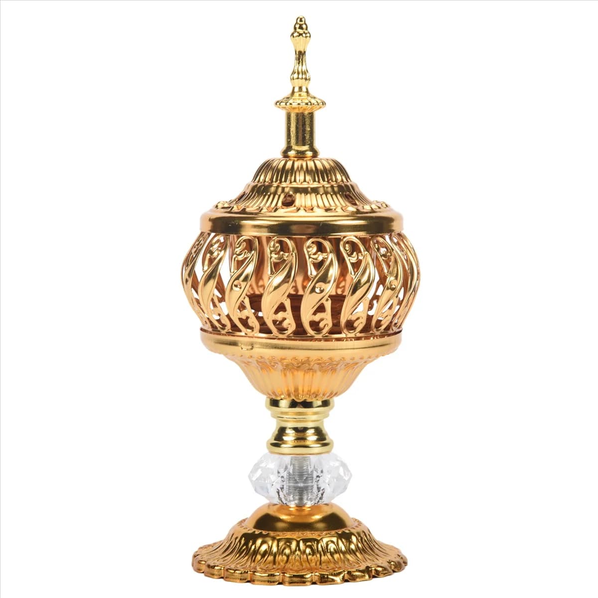 Incense Burner Incense Bakhoor Charcoal Incense Burner Metal Arab Censer Desktop Decor for Incense Sticks Cones