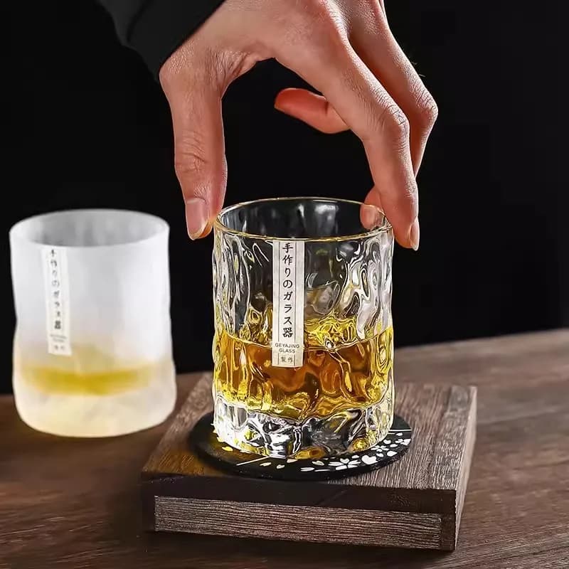Bicchiere da whisky spesso e pesante Martello in stile giapponese Bicchieri da vino in cristallo Bicchiere da whisky cognac vecchio stile Tazza da birra