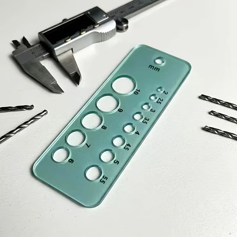 Precision Crochet Hook Gauge,Handmade Measuring Ruler,Knitted Bead Diameter Measuring Ruler,Suitable for Art,And Sewing Supplies